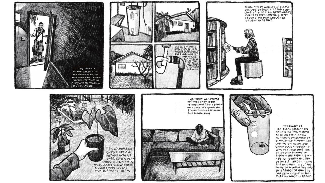 Hold Still Episode 9
6 panels detailing moments from February 17 to 22. 