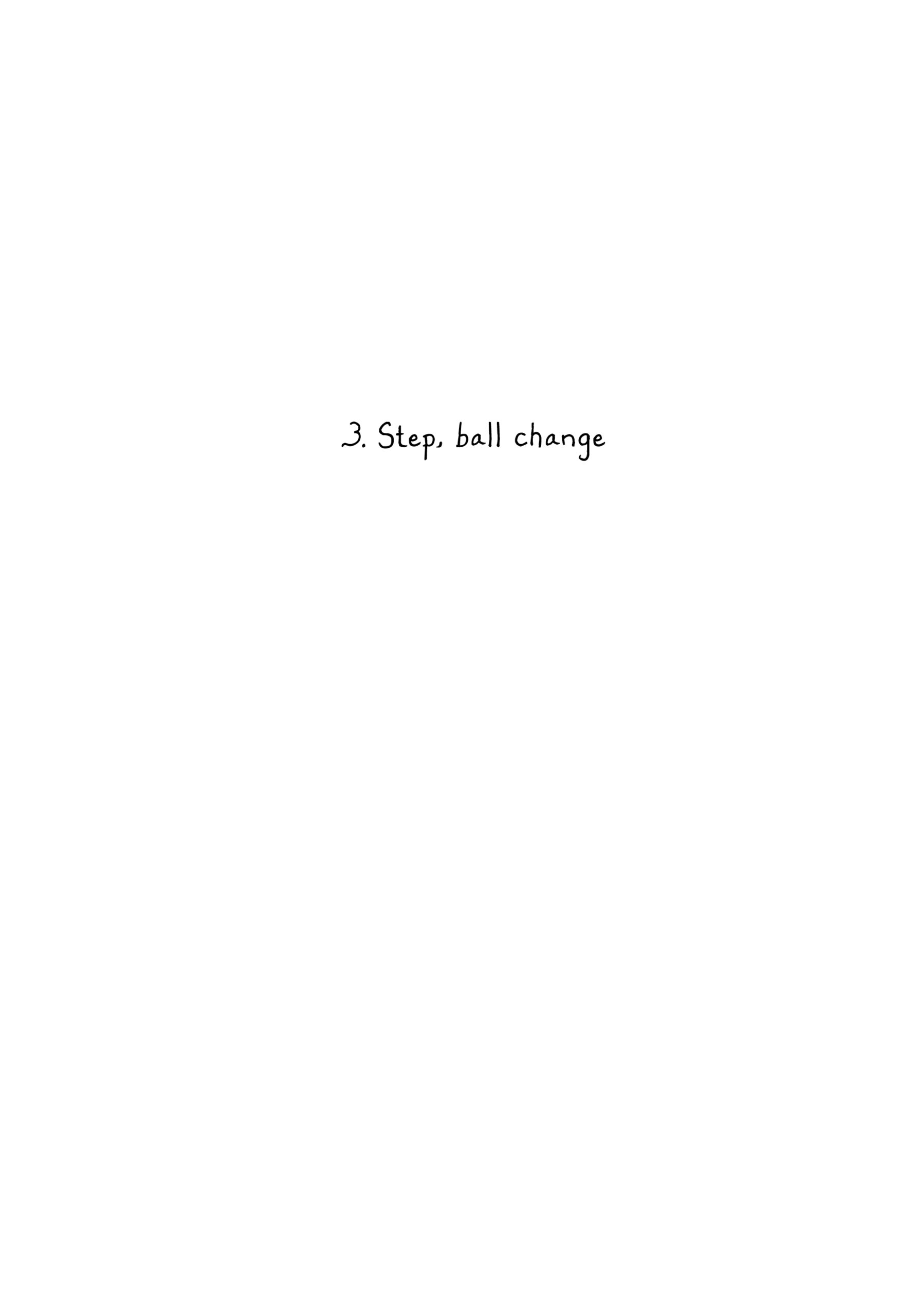 Title page: "3. Step, ball change"