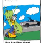 Comic saying goodbye to Elon Musk