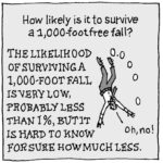 How likely is it to survive a 1,000-foot fall?