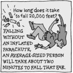 How long does it take to fall 20,000 feet?