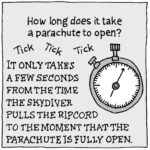 How long does it take a parachute to open?